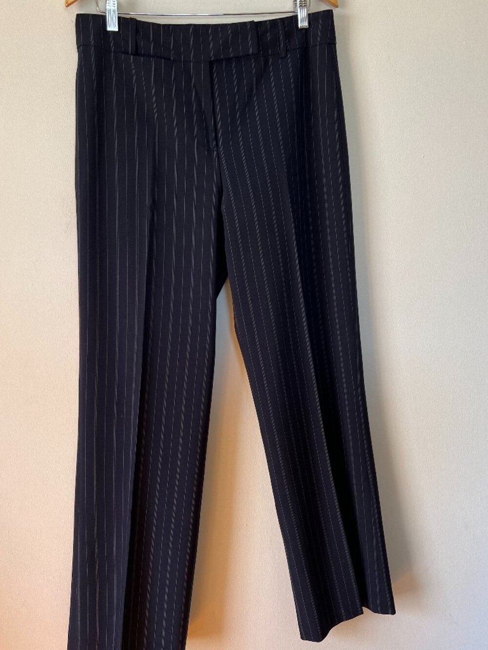 Charles Gray Blue Pinstripe Trousers Size 10